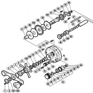 シマノ（SHIMANO） パーツ：04 コンクエスト 201F A-RB 固定ボルト（部品No.001）