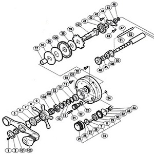 シマノ（SHIMANO） パーツ：04 コンクエスト 201F A-RB スタードラグスぺーサー（部品No.012）