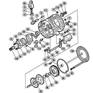 シマノ（SHIMANO） パーツ：04 コンクエスト 201F A-RB 固定ボルト（部品No.056）