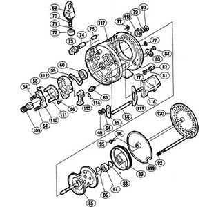 シマノ（SHIMANO） パーツ：04 コンクエスト 201F A-RB クラッチレバーガイド（部品No.066）