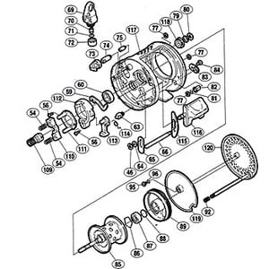 シマノ（SHIMANO） パーツ：04 コンクエスト 201F A-RB クラッチカム（部品No.112）