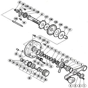 シマノ（SHIMANO） パーツ：04 コンクエスト 300F A-RB 固定ボルト（部品No.001）