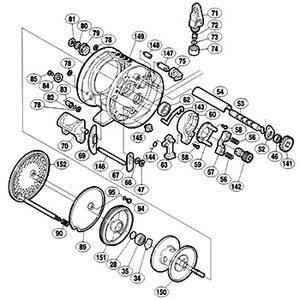 シマノ（SHIMANO） パーツ：04 コンクエスト 300F A-RB クラッチヨークバネ（部品No.056）