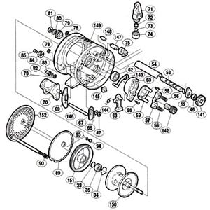 シマノ（SHIMANO） パーツ：04 コンクエスト 300F A-RB クラッチツメ（部品No.063）