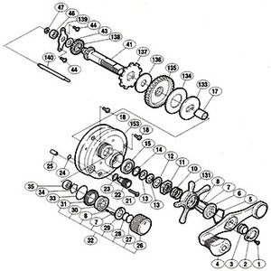 シマノ（SHIMANO） パーツ：04 コンクエスト 300F A-RB スタードラグ板（部品No.133）