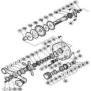 シマノ（SHIMANO） パーツ：04 コンクエスト 301F A-RB リテーナー（部品No.002）