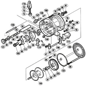 シマノ（SHIMANO） パーツ：04 コンクエスト 301F A-RB ARB（直径5×直径8×2.5）（部品No.046）