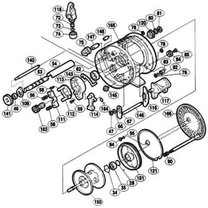 シマノ（SHIMANO） パーツ：04 コンクエスト 301F A-RB 固定ボルト抜ケ止メ（部品No.082）