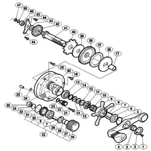 シマノ（SHIMANO） パーツ：04 コンクエスト 400F A-RB 音出シピン（部品No.007）