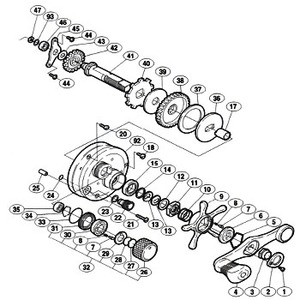 シマノ（SHIMANO） パーツ：04 コンクエスト 400F A-RB 音出シバネ（部品No.008）