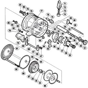 シマノ（SHIMANO） パーツ：04 コンクエスト 400F A-RB レベルワインドガイド（部品No.050）