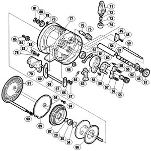 シマノ（SHIMANO） パーツ：04 コンクエスト 400F A-RB ピニオンギヤ（部品No.055）