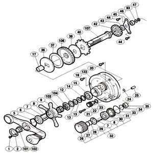 シマノ（SHIMANO） パーツ：04 コンクエスト 401F A-RB 座金（部品No.023）