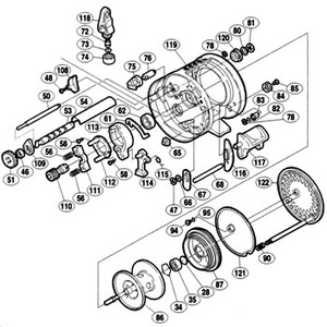 シマノ（SHIMANO） パーツ：04 コンクエスト 401F A-RB 固定ボルト（部品No.048）