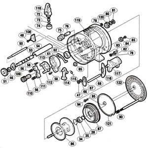 シマノ（SHIMANO） パーツ：04 コンクエスト 401F A-RB 固定ボルト（部品No.094）