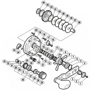 シマノ（SHIMANO） パーツ：04 コンクエスト 800F A-RB 固定ボルト（部品No.001）