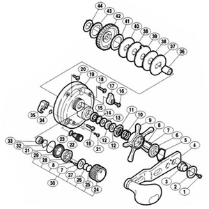 シマノ（SHIMANO） パーツ：04 コンクエスト 800F A-RB スプールドラグ座金（部品No.025）