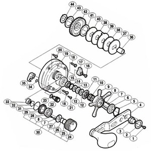 シマノ（SHIMANO） パーツ：04 コンクエスト 800F A-RB スタードラグ座金（部品No.038）