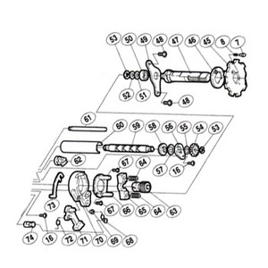 シマノ（SHIMANO） パーツ：04 コンクエスト 800F A-RB クロスギヤ受ケ（A）（部品No.058）