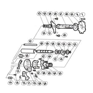 シマノ（SHIMANO） パーツ：04 コンクエスト 800F A-RB クラッチカム押サエ板（部品No.066）