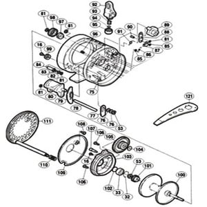 シマノ（SHIMANO） パーツ：04 コンクエスト 800F A-RB クラッチレバー受ケ（B）（部品No.079）