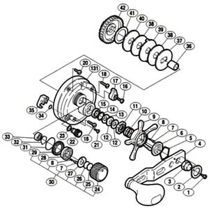 シマノ（SHIMANO） パーツ：04 コンクエスト 1000F A-RB サラバネ（8L）（部品No.012）