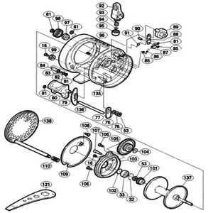 シマノ（SHIMANO） パーツ：04 コンクエスト 1000F A-RB 座金（部品No.082）