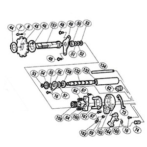 シマノ（SHIMANO） パーツ：04 コンクエスト 1001F A-RB ストッパーギヤ（部品No.045）