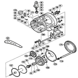 シマノ（SHIMANO） パーツ：04 コンクエスト 1001F A-RB 座金（部品No.082）