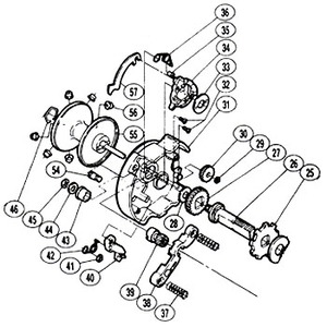 シマノ（SHIMANO） パーツ：カルカッタ 小船 400 A-RB クラッチカム固定ボルト（部品No.032）