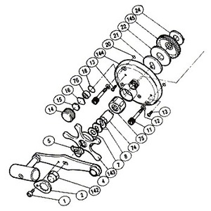 シマノ（SHIMANO） パーツ：カルカッタ 小船 401 A-RB スタードラグ座金A（部品No.024）