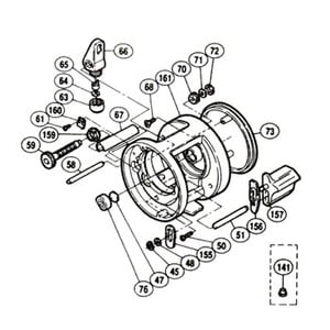 シマノ（SHIMANO） パーツ：カルカッタ 小船 401 A-RB レベルワインド組（部品No.066）