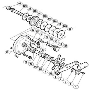 シマノ（SHIMANO） パーツ：カルカッタ 小船 1000 A-RB リテーナ（部品No.002）