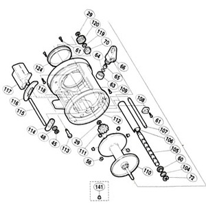 シマノ（SHIMANO） パーツ：カルカッタ 小船 1000 A-RB ブレーキカラー（グレー）（部品No.056）