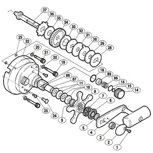 シマノ（SHIMANO） パーツ：DT SLS カルカッタ 3000 A-RB ハンドル受ケ