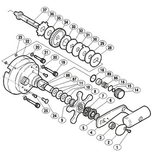 シマノ（SHIMANO） パーツ：DT SLS カルカッタ 3000 A-RB サラバネ（DB-8L）（部品No.010）