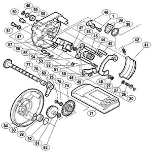 シマノ（SHIMANO） パーツ：DT SLS カルカッタ 3000 A-RB クラッチレバーバネ（部品No.055）