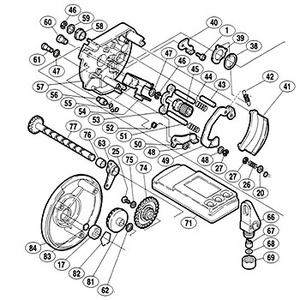 シマノ（SHIMANO） パーツ：DT SLS カルカッタ 3000 クロスギヤ間座（部品No.076）