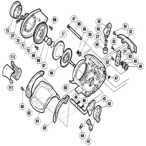 シマノ（SHIMANO） パーツ：03 クイックファイヤー 小船 400XT A-RB メインギヤ軸座金（部品No.049）