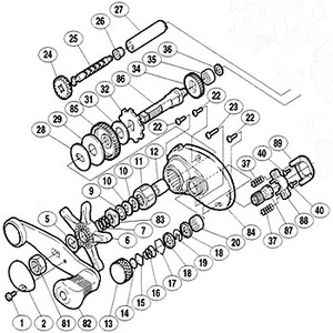 シマノ（SHIMANO） パーツ：03 クイックファイヤー 小船 401XT A-RB リテーナ（部品No.002）