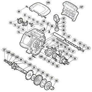 シマノ（SHIMANO） パーツ：00 スーパー小船 C800 A-RB クラッチツメ間座（部品No.062）