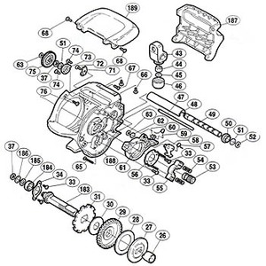 シマノ（SHIMANO） パーツ：00 スーパー小船 C800 ストッパーギヤ（部品No.031）