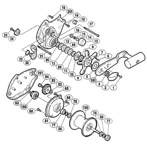 シマノ（SHIMANO） パーツ：00 スーパー小船 C800 E形止メ輸2.5（部品No.063）