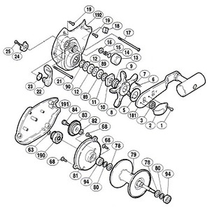 シマノ（SHIMANO） パーツ：00 スーパー小船 C1000 A-RB スプールドラグ音出シピン（部品No.006）