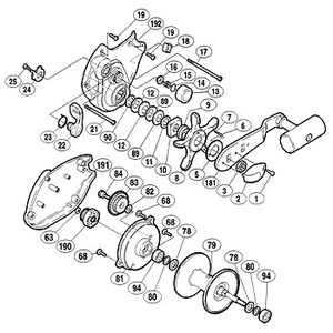 シマノ（SHIMANO） パーツ：00 スーパー小船 C1000 A-RB スプールドラグ座金（部品No.014）