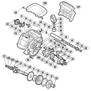 シマノ（SHIMANO） パーツ：00 スーパー小船 C1000 A-RB 固定ボルト（A）（部品No.033）