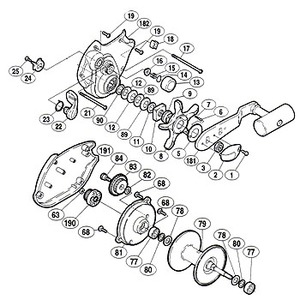 シマノ（SHIMANO） パーツ：00 スーパー小船 C1000 スプールドラグバネ（部品No.007）