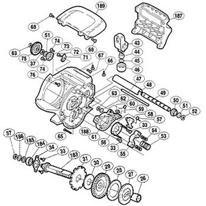 シマノ（SHIMANO） パーツ：00 スーパー小船 C1000 クロスギヤ受ケ（B）（部品No.050）