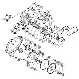 シマノ（SHIMANO） パーツ：00 スーパー小船 C2000 A-RB リテーナ固定ボルト（部品No.001）