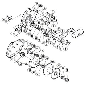 シマノ（SHIMANO） パーツ：00 スーパー小船 C2000 A-RB スプールドラグユルミ止メバネ（部品No.015）